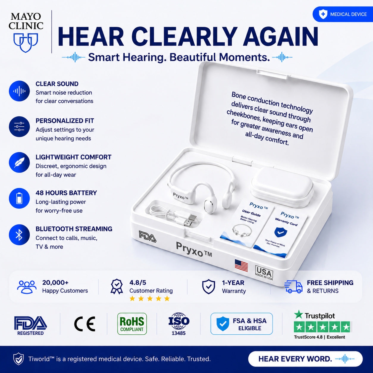 🌎Ends Today: 83% OFF!⏰👂Revitalize your ears again💖 💥 LIMITED TIME OFFER!🔥Advanced Bone Conduction Smart Hearing Headphones